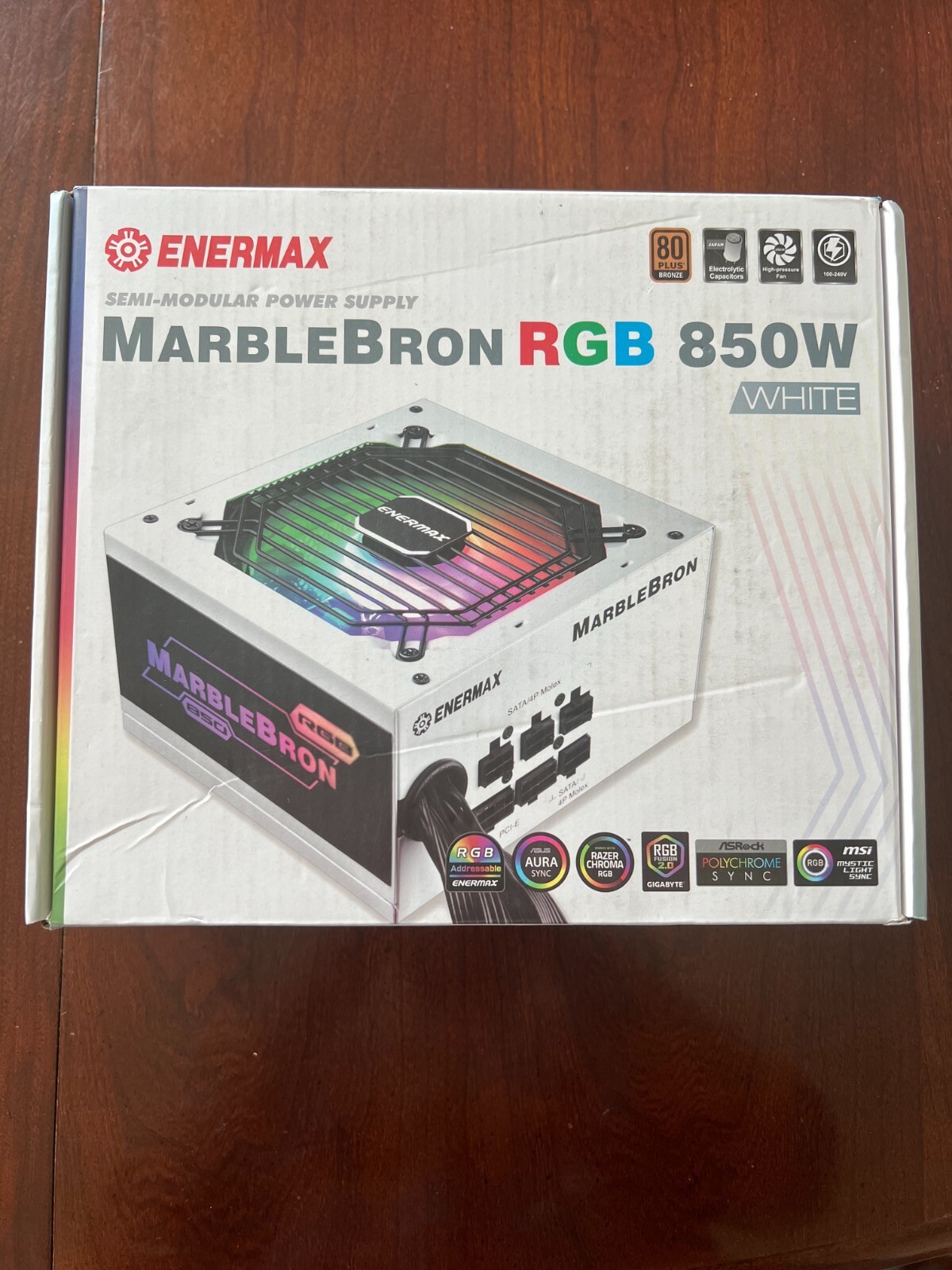 Enermax MARBLEBRON 850W RGB 80+ Bronze Semi-Modular Power Supply - White