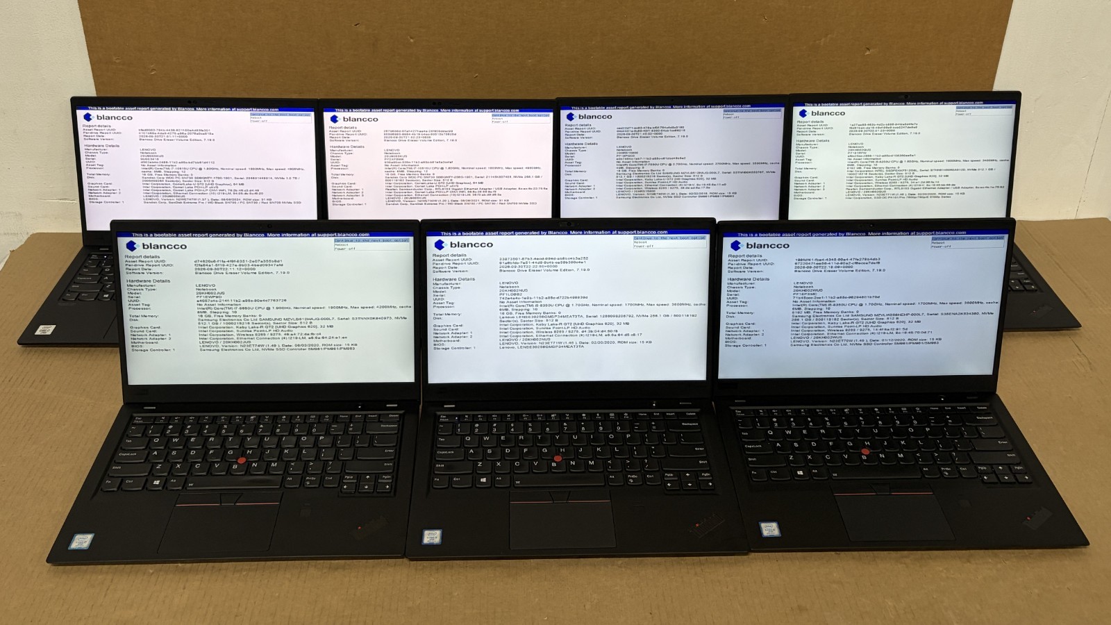Lot of 7 Lenovo ThinkPad X1 Carbon Gen 5/6/8 | i5/i7  | 8/16GB RAM | READ DESC H