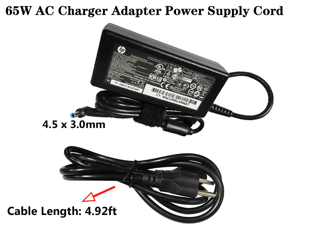 New For HP 15-1233wm 15-1010wm 15-1125wm 15-1039wm 65W AC Power Adapter Charger
