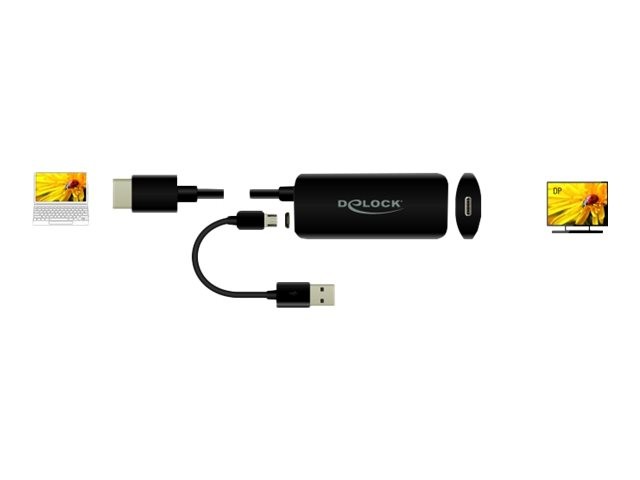 Delock Adapter HDMI-A Male to USB Type-C Female DP Old Mode 4K 60 63251