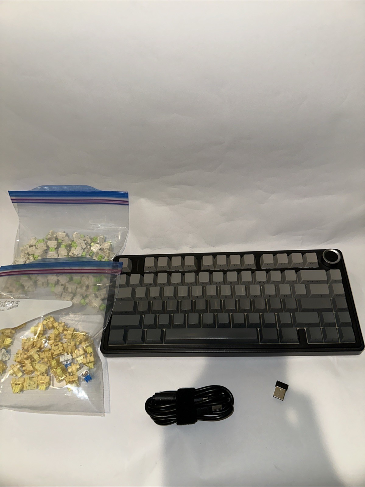 Aula F75 Pro w/ Banana Milk (Lubed+Filmed) Akko V3 Cream Reaper Switches [READ]