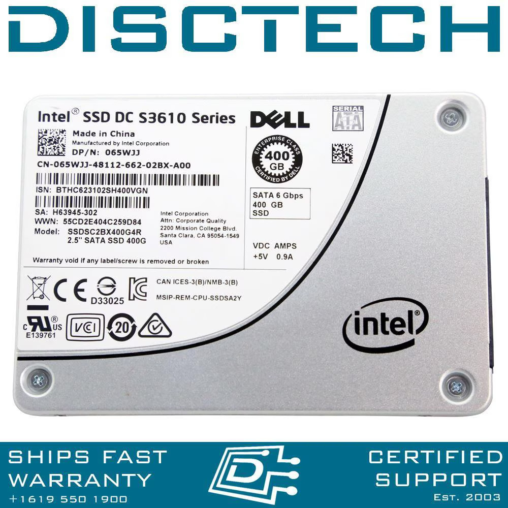 Intel DC S3610 Series SSDSC2BX400G4R / SSDSC2BX400G4 / 65WJJ 400GB SATA 2.5 SSD