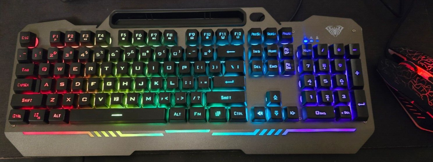 Aula WIND T1OZ Membrane Mouse and Keyboard Gaming Combo, RGB, Tested and Working