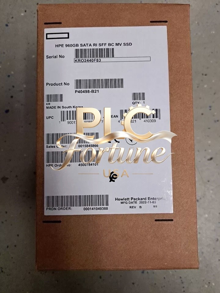 New HPE P40498-B21 P41523-001 960GB SATA 6G RI BC SSD 2.5" SFF Gen10 Plus V2