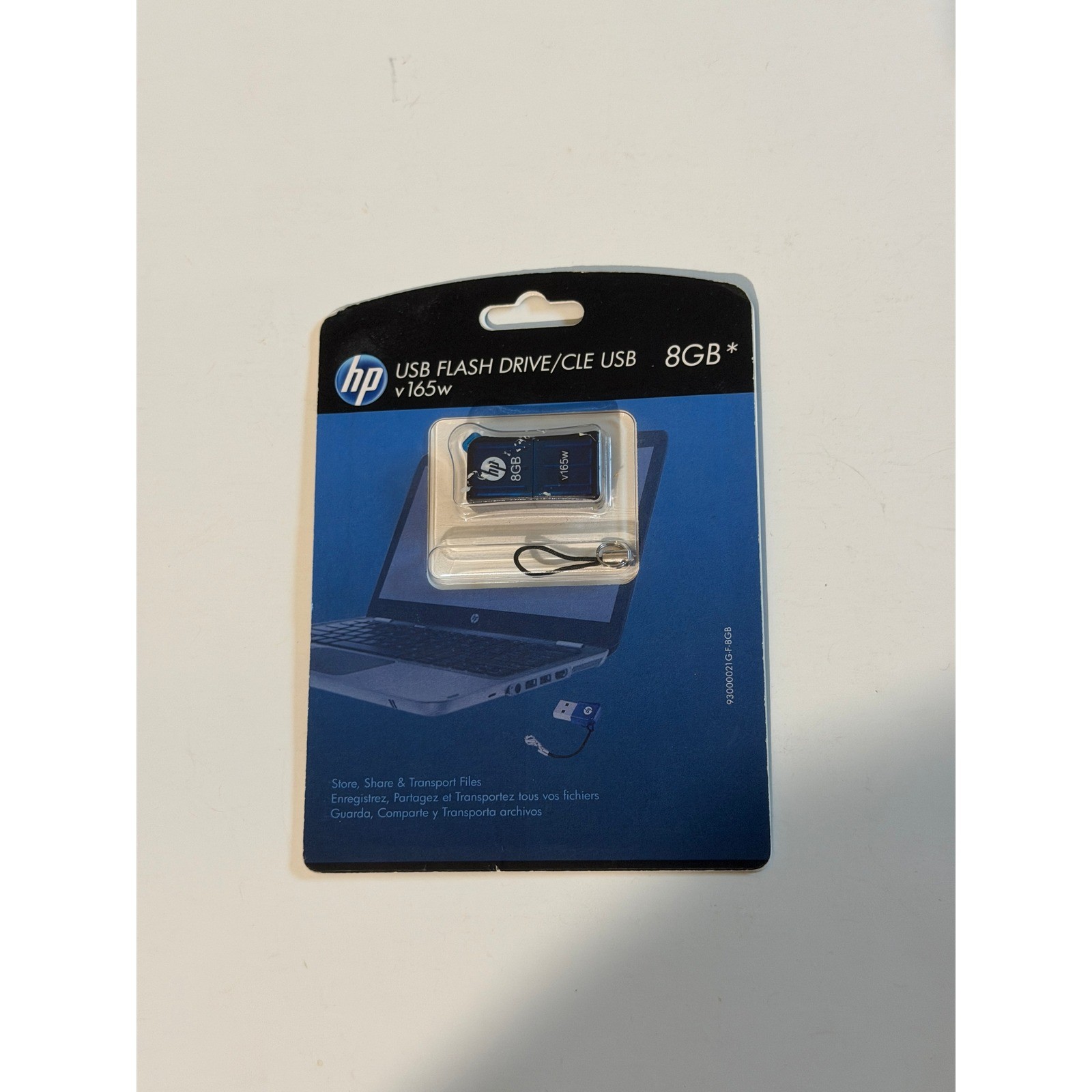 HP v165w 8GB USB 2.0 Flash Drive Blue Mini Thumb Drive P-FD8GBHP165-GE New