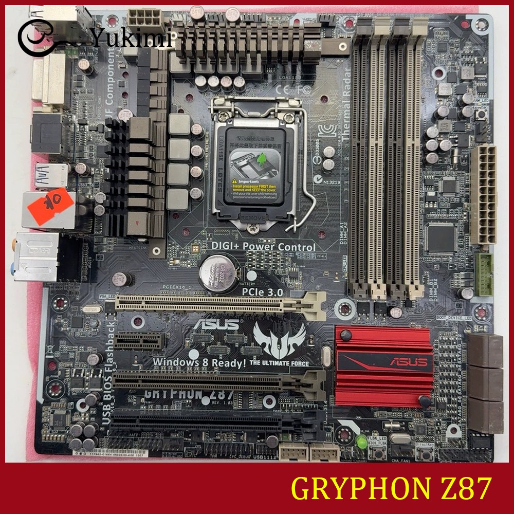 FOR ASUS GRYPHON Z87 DDR3*4 LGA 1150 32GB DVI HDMI Micro ATX Ｍotherboard Test OK