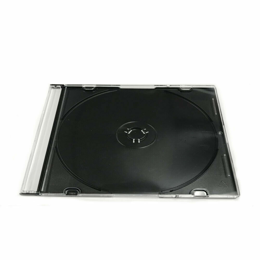 5.2mm Slim Jewel Case Black Single CD DVD Disc Storage Wholesale Lot