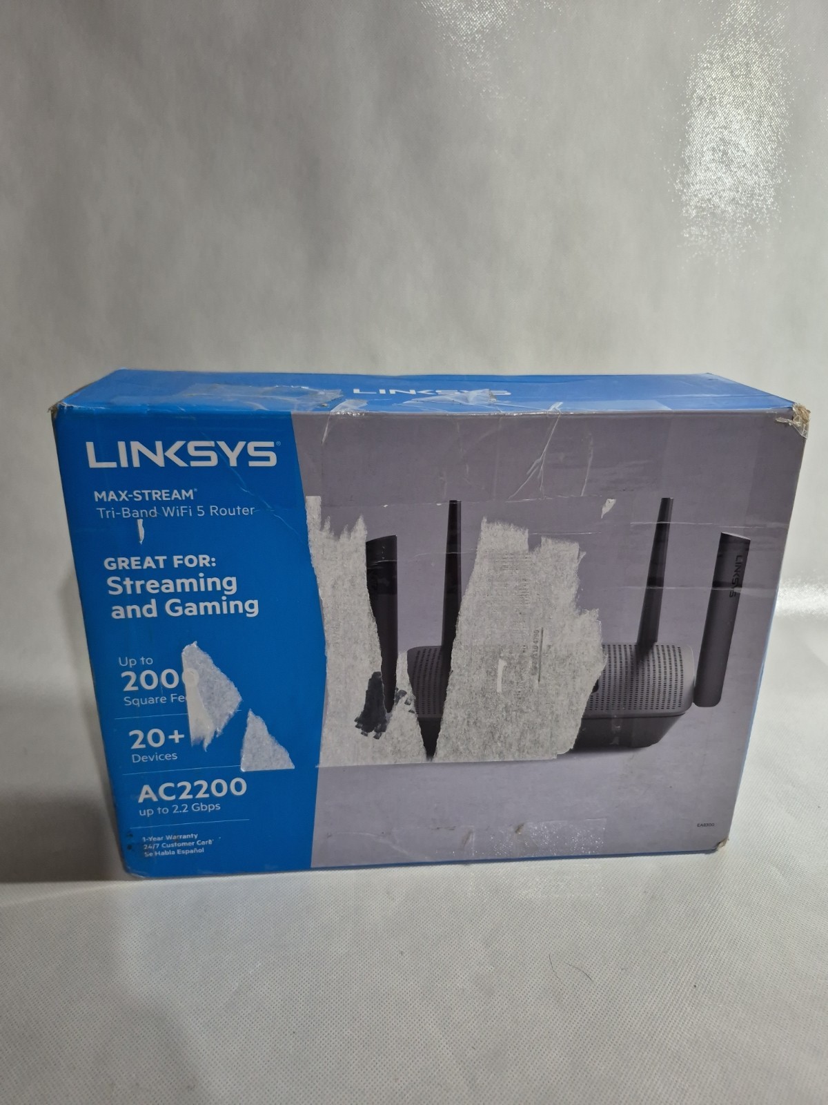Linksys EA8300 Max Stream Tri-Band Wifi 5 Router AC2200 Streaming & Gaming Black