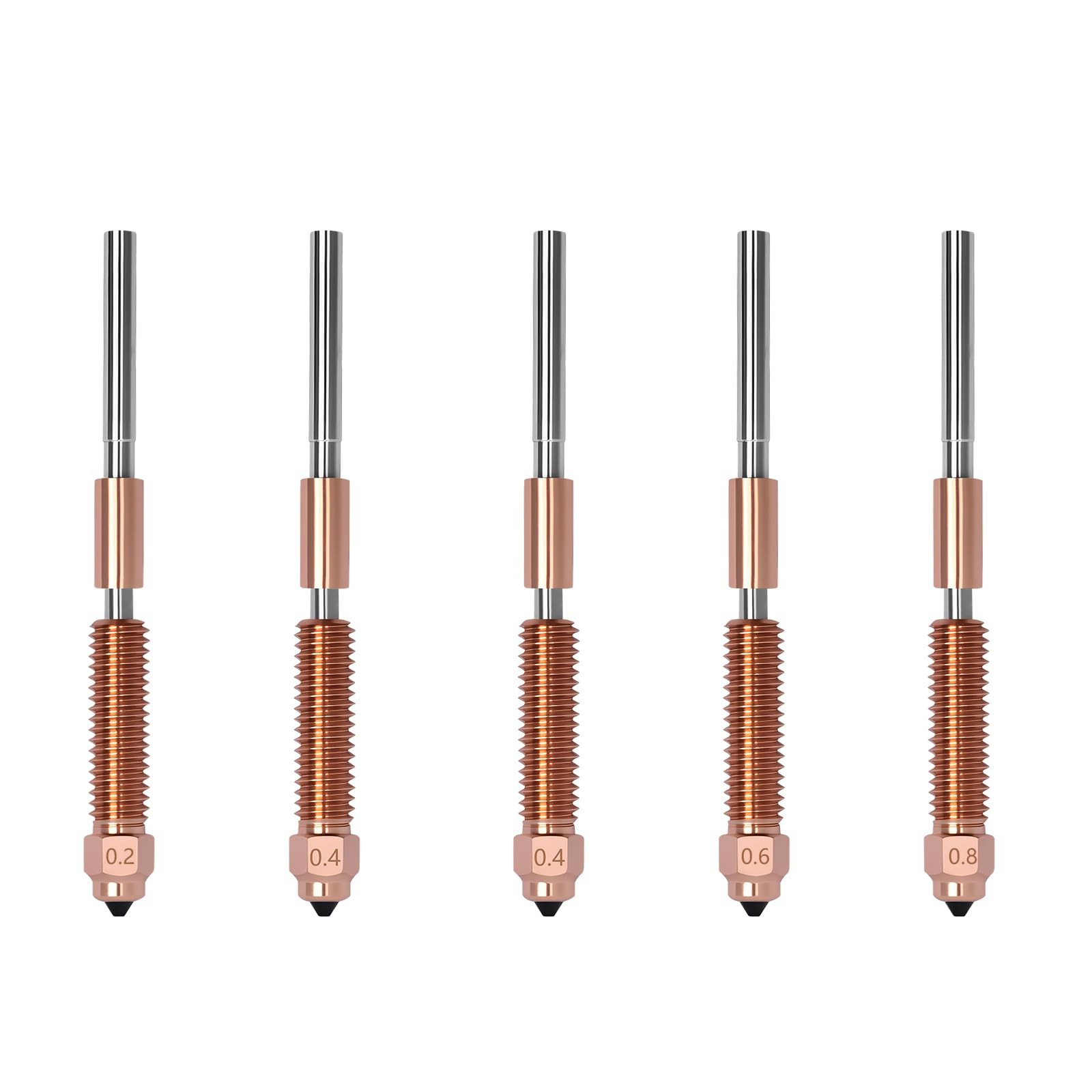 5PCS Quick-Swap Nozzle for Creality K1C, Titanium Copper Alloy Hardened... 