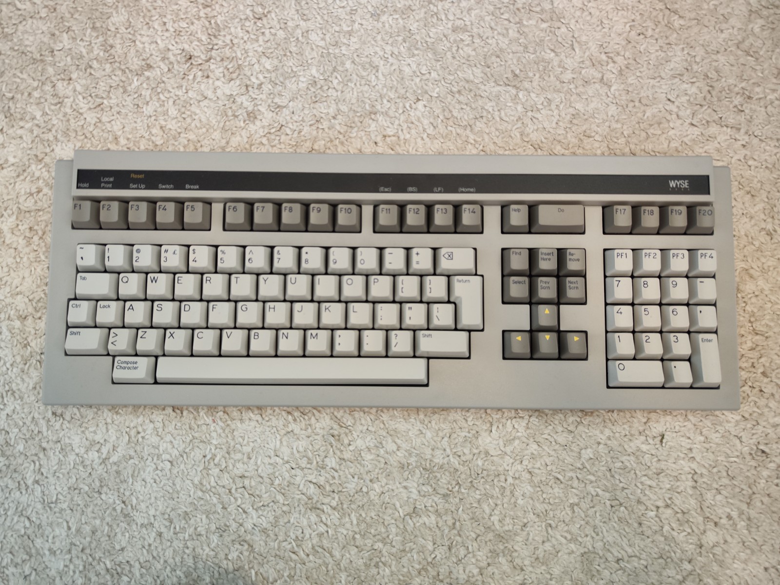 NOS Vintage Wyse Terminal Keyboard | Vintage Cherry MX Black | DCS Doubleshot