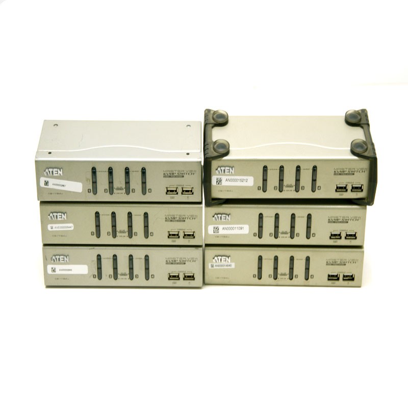 (Lot of 6) Aten CS-1734A Master View 4-Port KVM Switches USB/PS2 with Audio