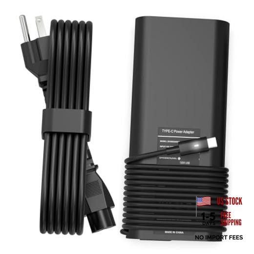 130W USB C Type C Adapter Laptop Charger Compatible with Dell XPS 15 BLACK-4