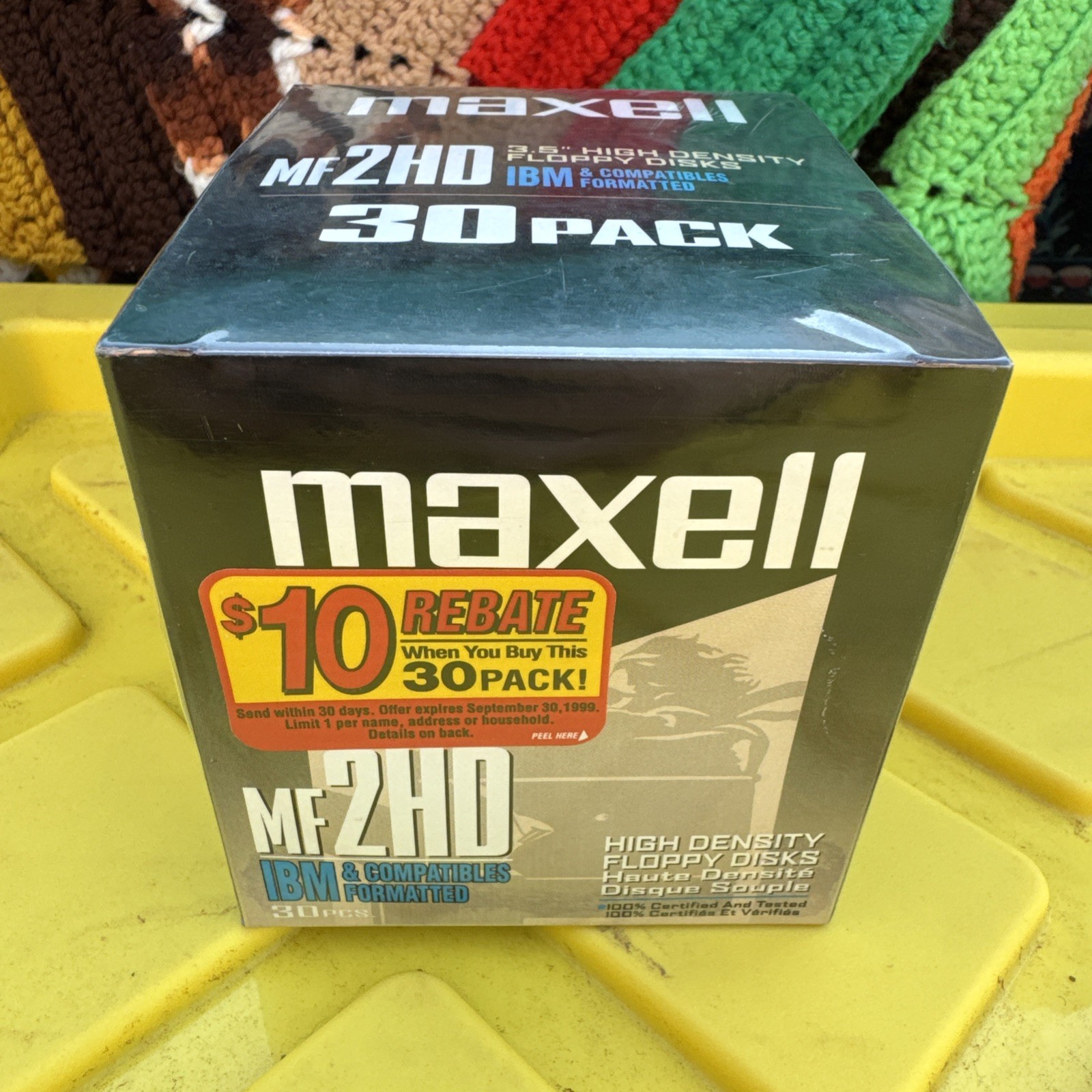 (30) Maxell High Density IBM Formatted 3.5" 2.0MB FLOPPY DISK MF-2HD NOS Sealed