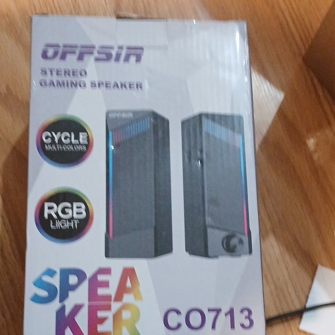 OFFSIR CO713 Stereo Gaming Speaker RGB Light Cycle Multicolors 2.0 Wired 5W x2