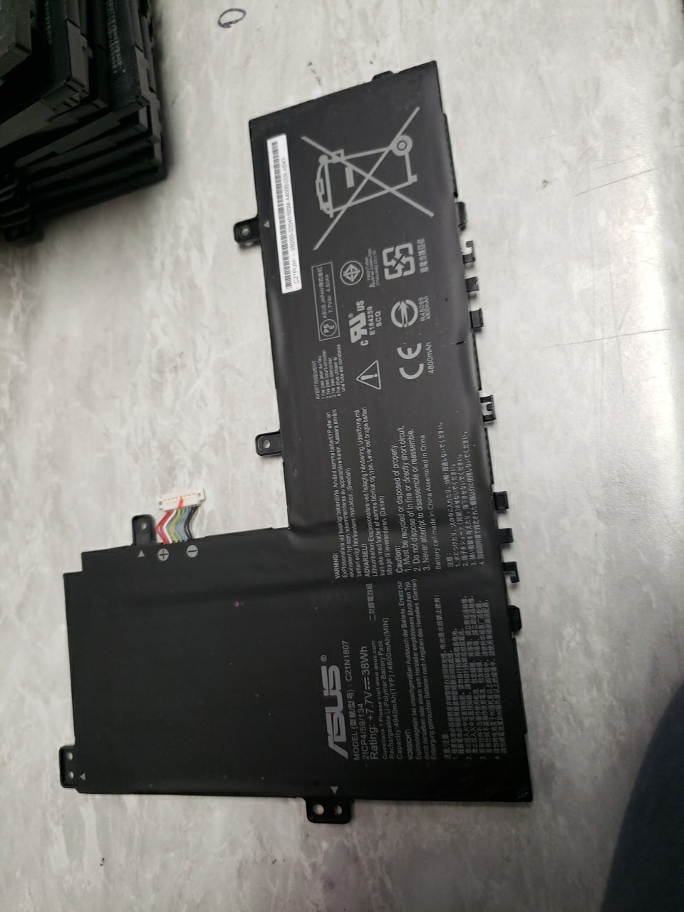 C21N1807 ASUS CHROMEBOOK BATTERY 7.7 V 38WH 