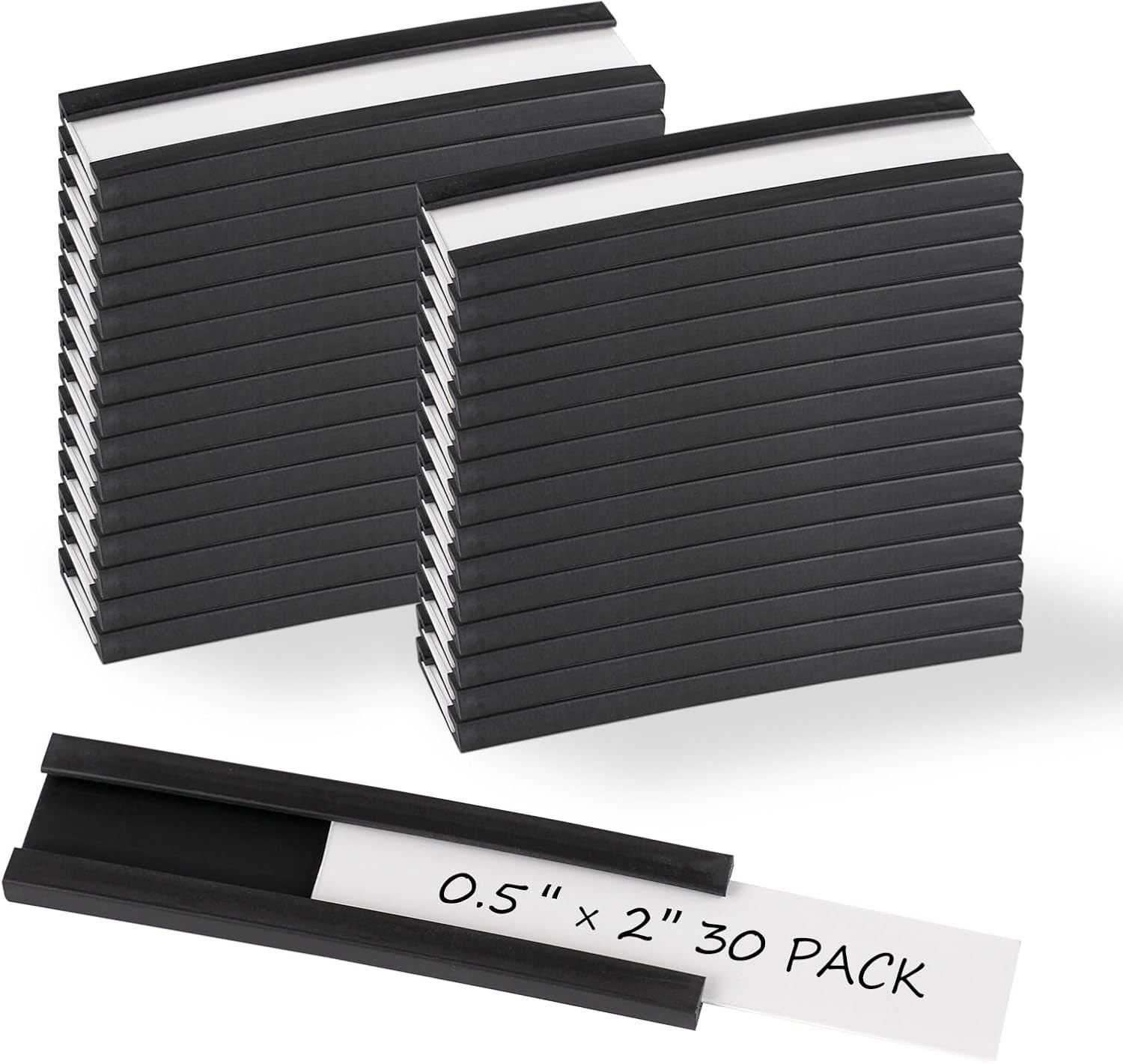 30 Pcs Magnetic Label Holders for Locker Shelf Tool Box Home Office Refrigerator