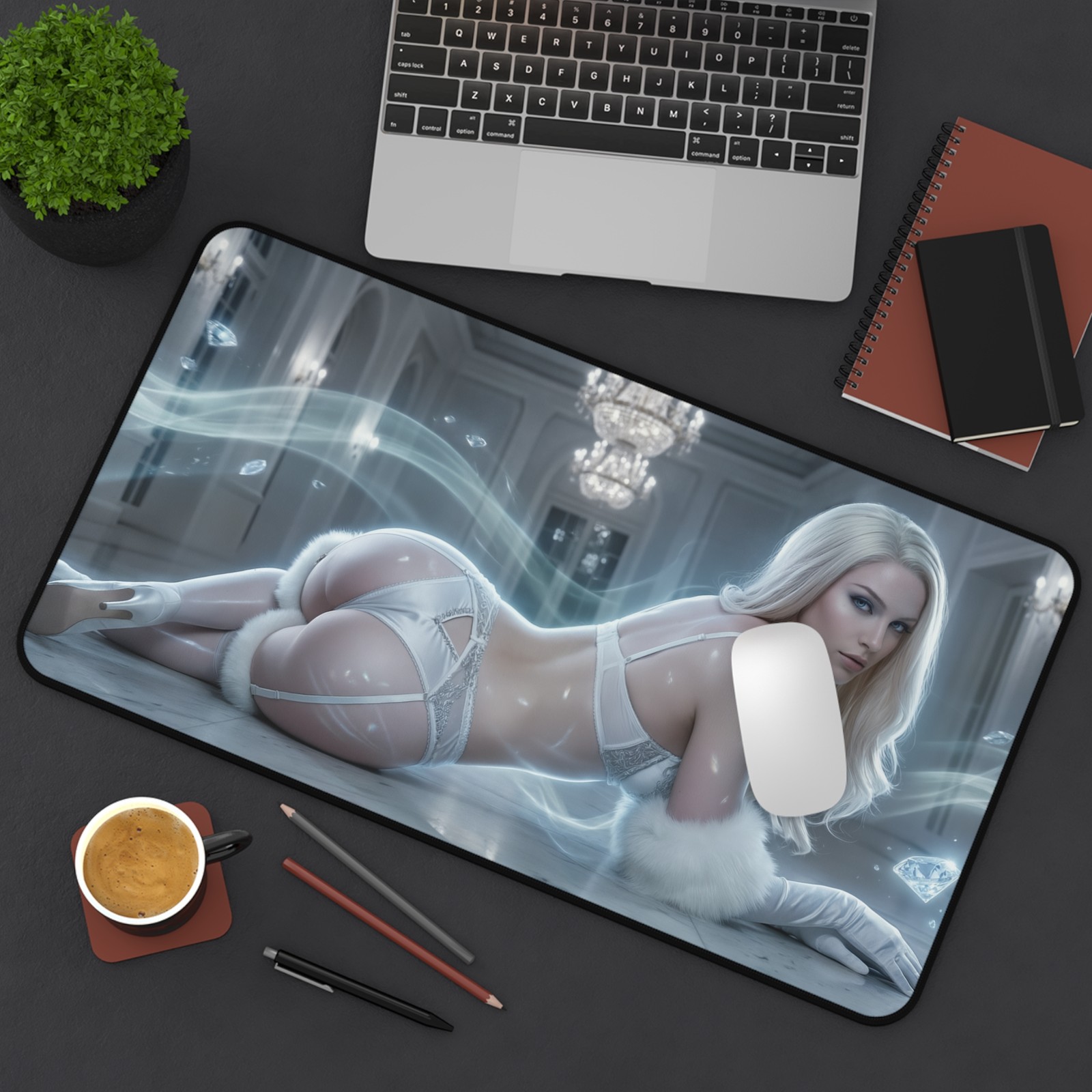 Emma Frost Mouse Pad, Marvel Gaming Desk Mat, Desk Decor