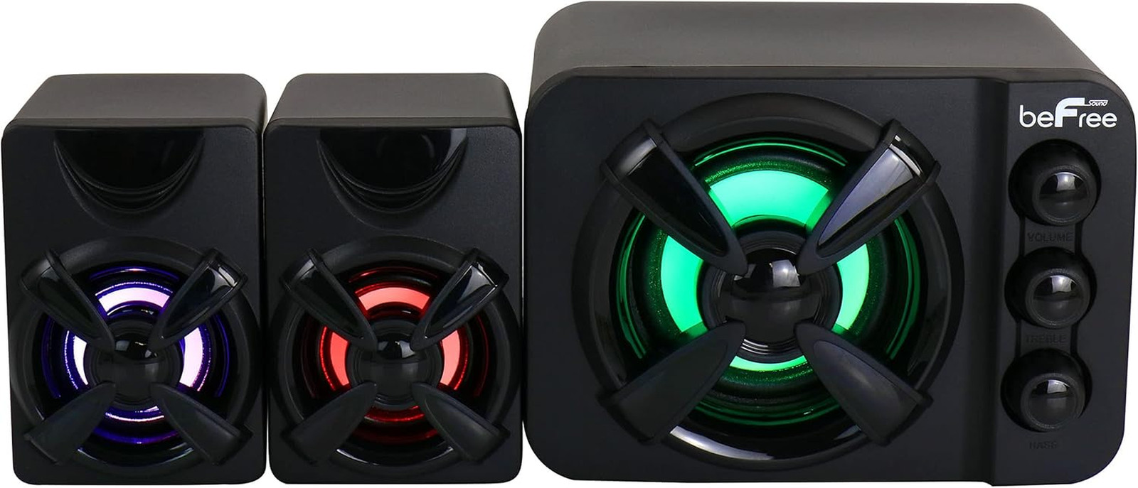 Vibrant Color LED 2.1 Gaming Speaker System for Immersive Sound Experience