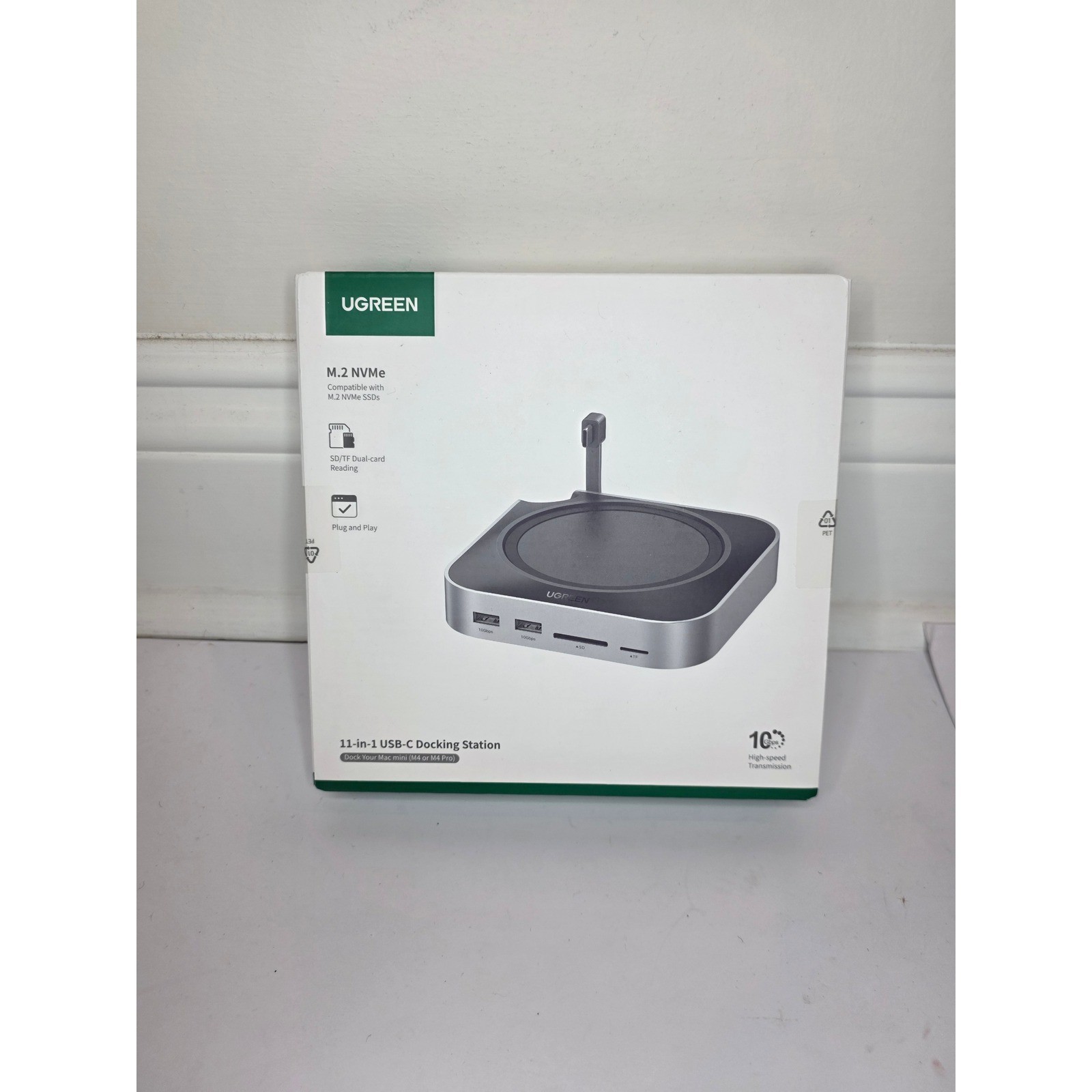 UGREEN 11-in-1 USB-C Docking Station for Mac Mini M4 M4 Pro NVMe SSD Slot 65487