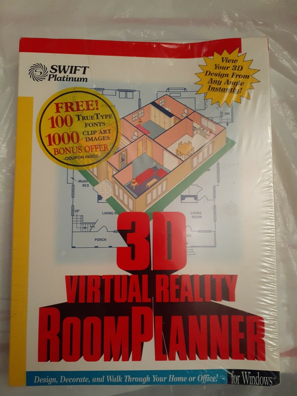 3D VIRTUAL REALITY ROOM PLANNER CD ROM/ 3.5" DISC Cosmi Software