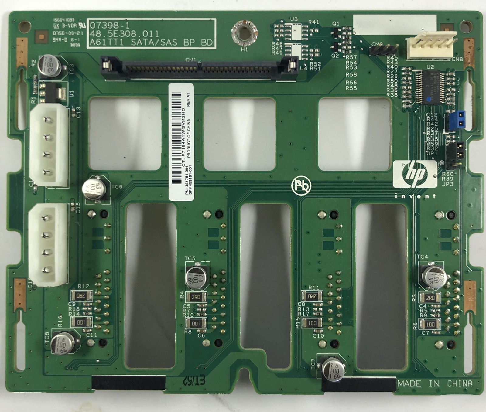 HP ProLiant ML310 G5 Server 48.5E308.001 HDD Backplane Board- 459191-001