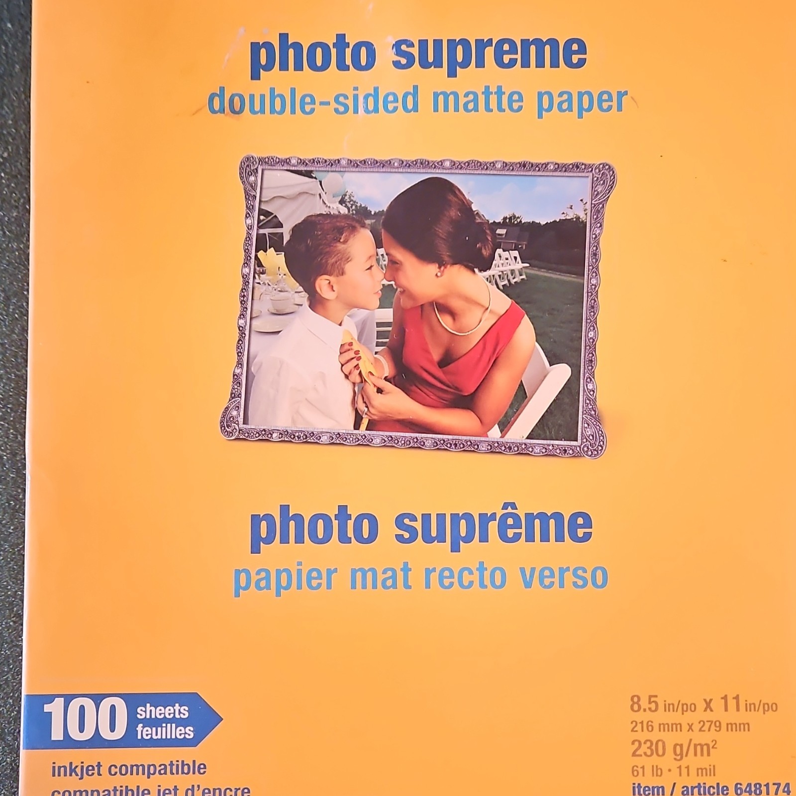 Staples Photo Supreme Double-Sided Matte 8.5x11 230gsm 100 648174