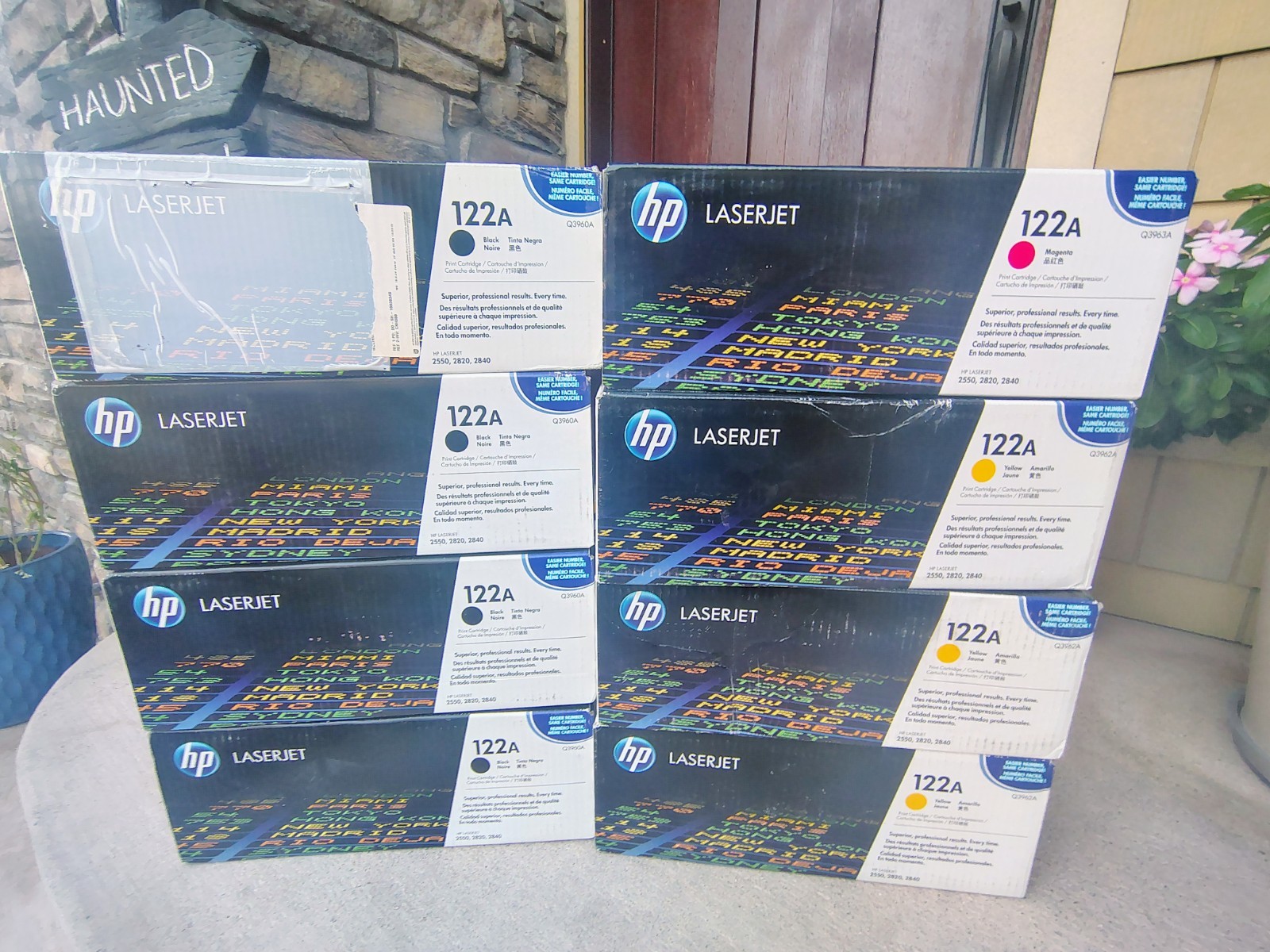 NEW Sealed LOT OF 8 HP 122A Black Magenta YellowLaserJet Toner Cartridge Genuine