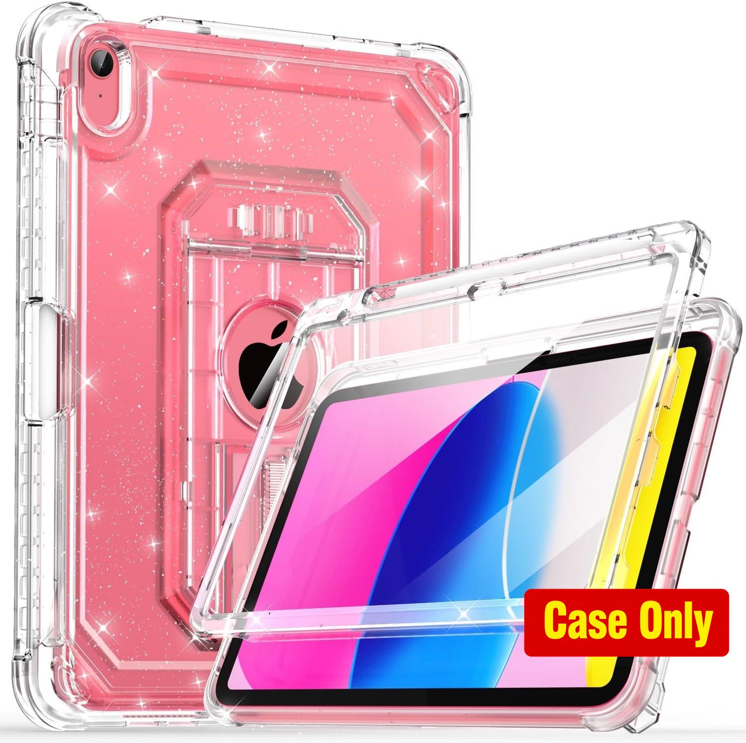 Clear Glitter Case for iPad A16 11" 2025 & 10th Gen 10.9" with Screen Protector,