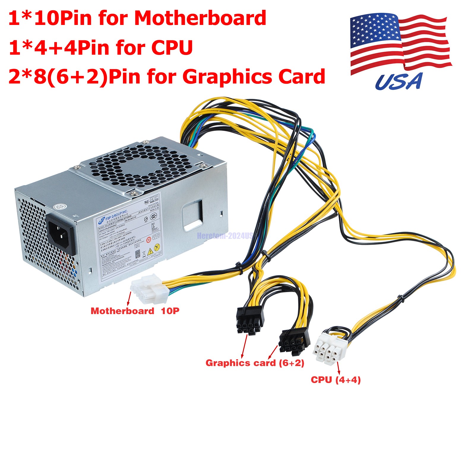 For Lenovo TFX Erazer D215 10P+4+4P+8P+8P 500W Power Supply FSP500-20TGBAB