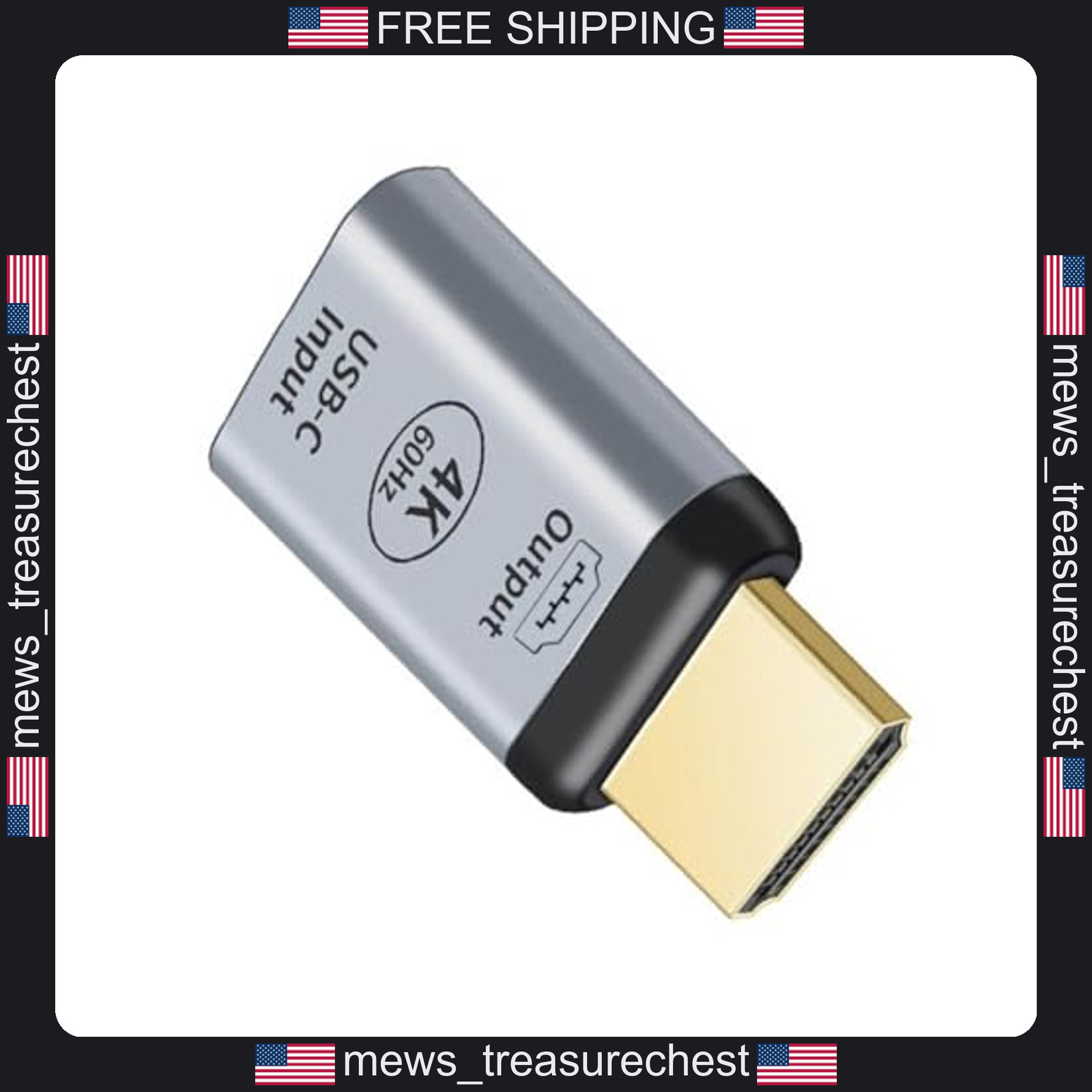 USB-C to HDMI Adapter 4K 60Hz for Monitors, Tablets, Laptops