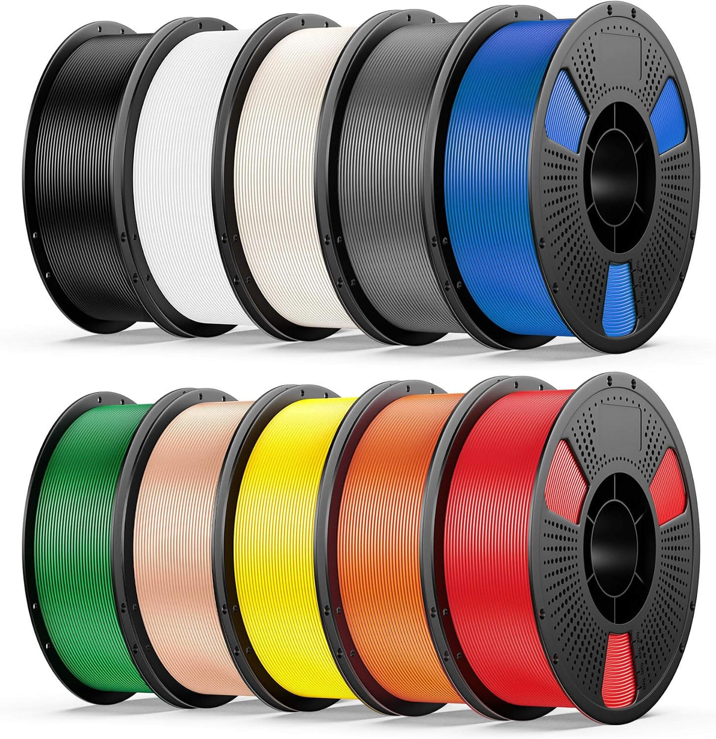 10Kg Elite PLA+ 3D Printer Filament Bundle, 10 Color Pack 3D Printing Filament 1