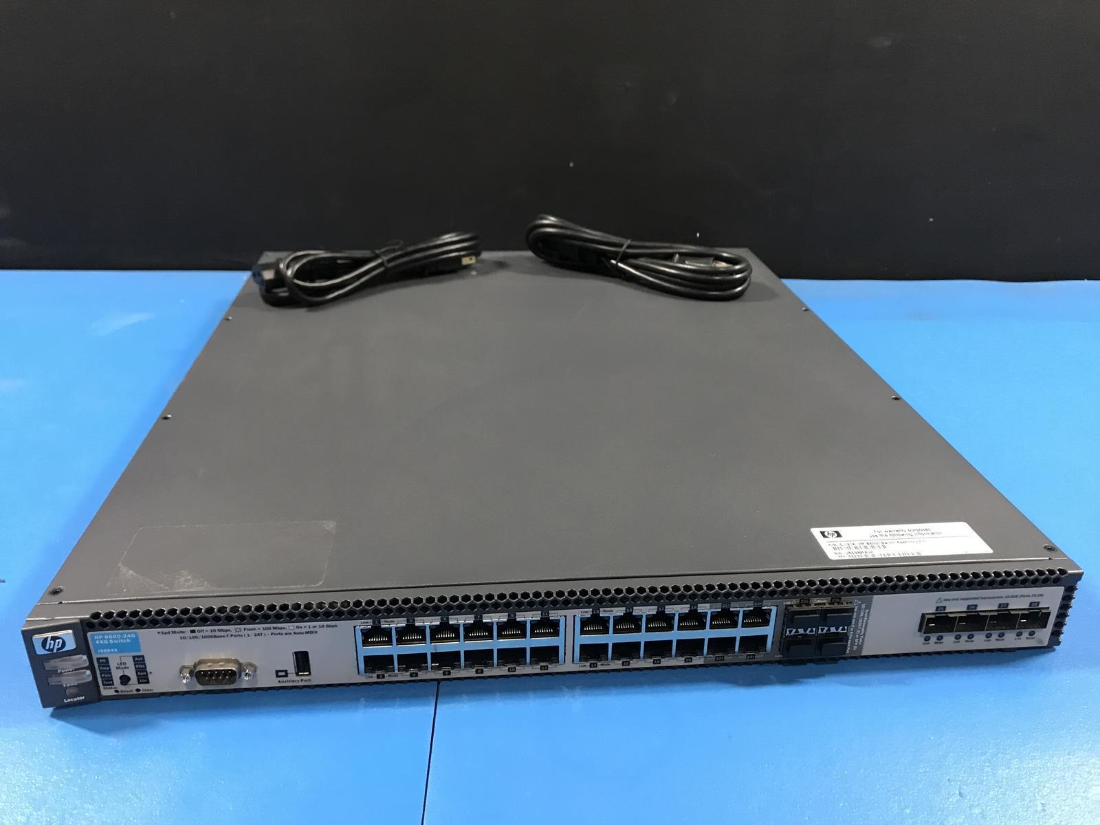 HP ProCurve J9264A 24 Port 6600-24G-4XG Ethernet Network Switch 2x PSU