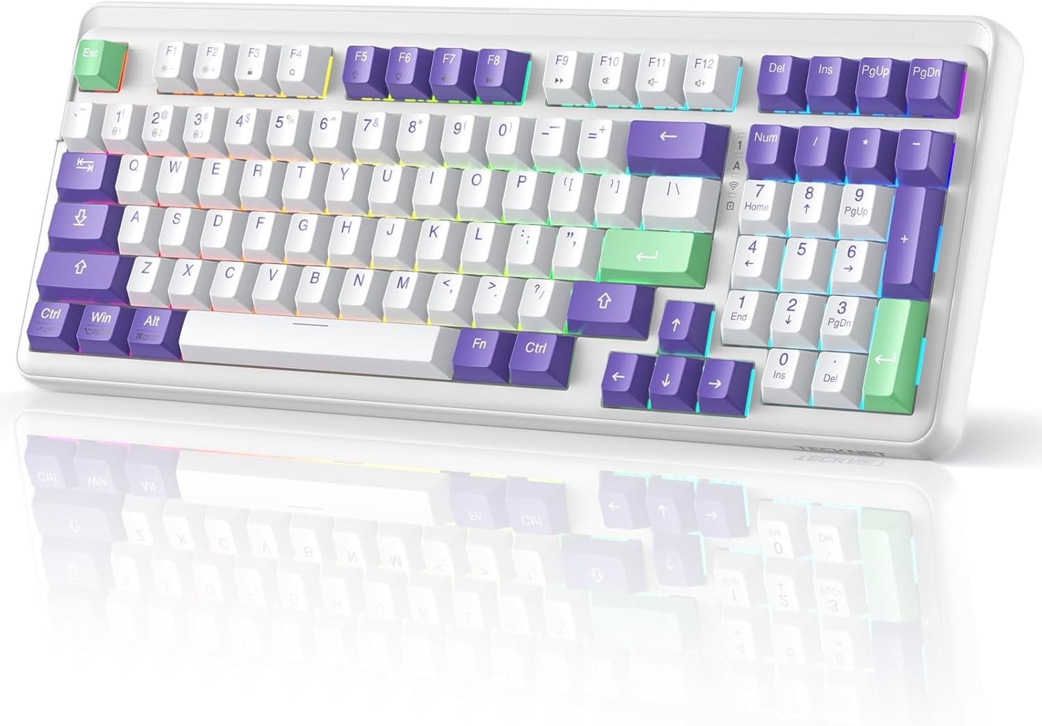 Mechanical Gaming Keyboard,Tri-Mode Bluetooth/2.4GHz/USB-C Custom Creamy Keyb...