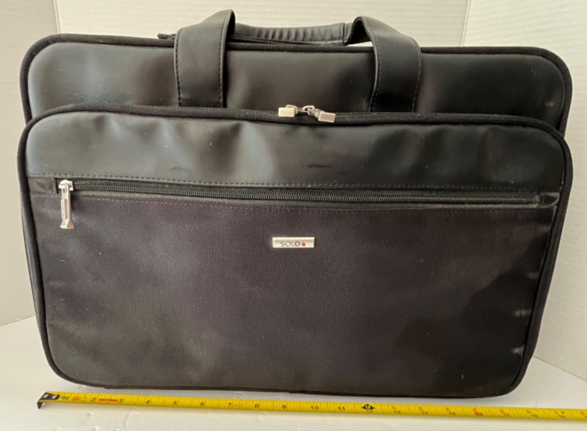 Briefcase Solo New York Classic Smart Strap Dual Carry Handles Laptop Portfolio