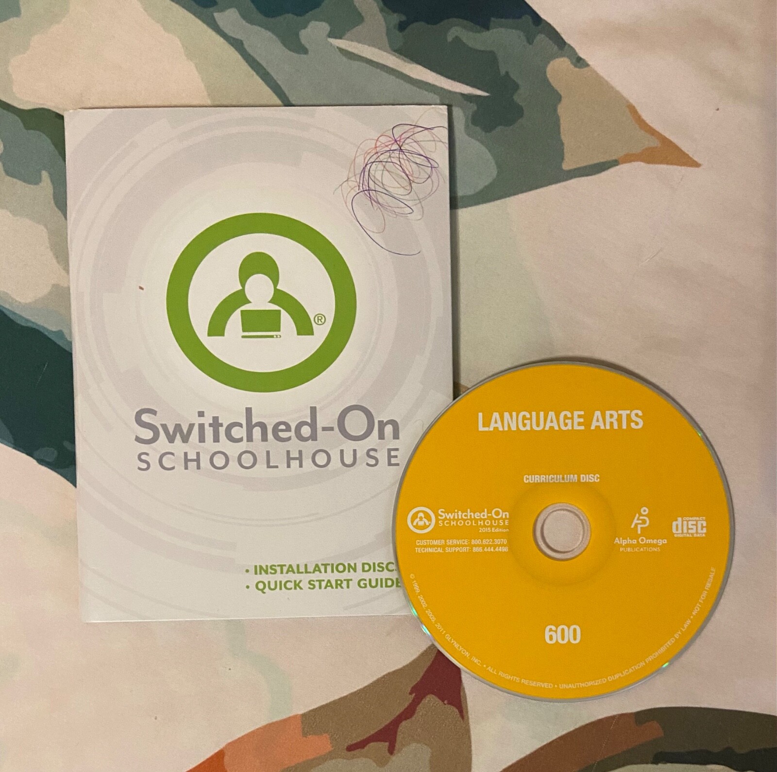Switched-On Schoolhouse Installation & Curriculum Discs 6th Grade Language Arts
