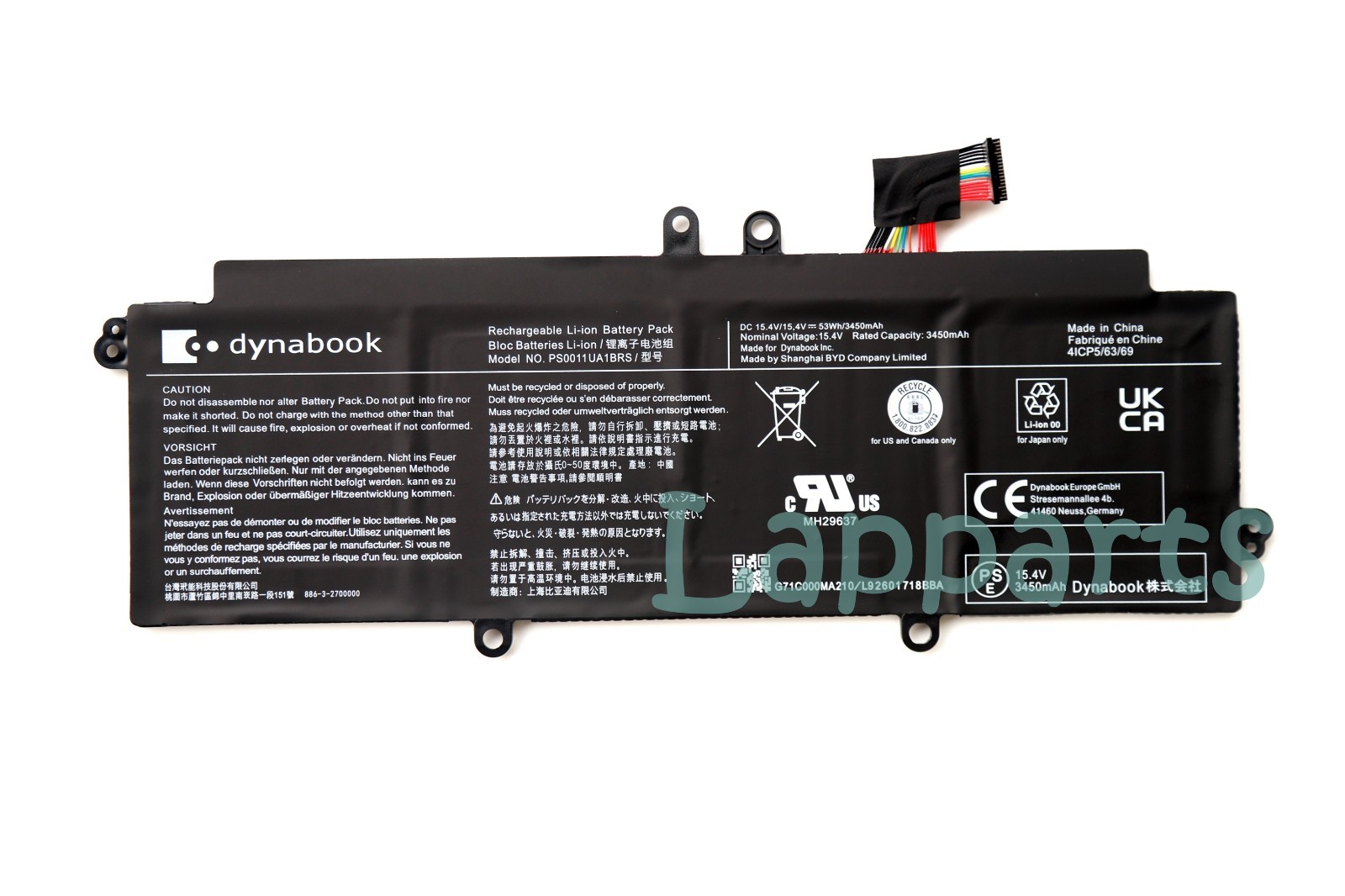 Genuine PS0011UA1BRS Battery For Dynabook Portege X30L-J PCR10A-009003 PCR12U