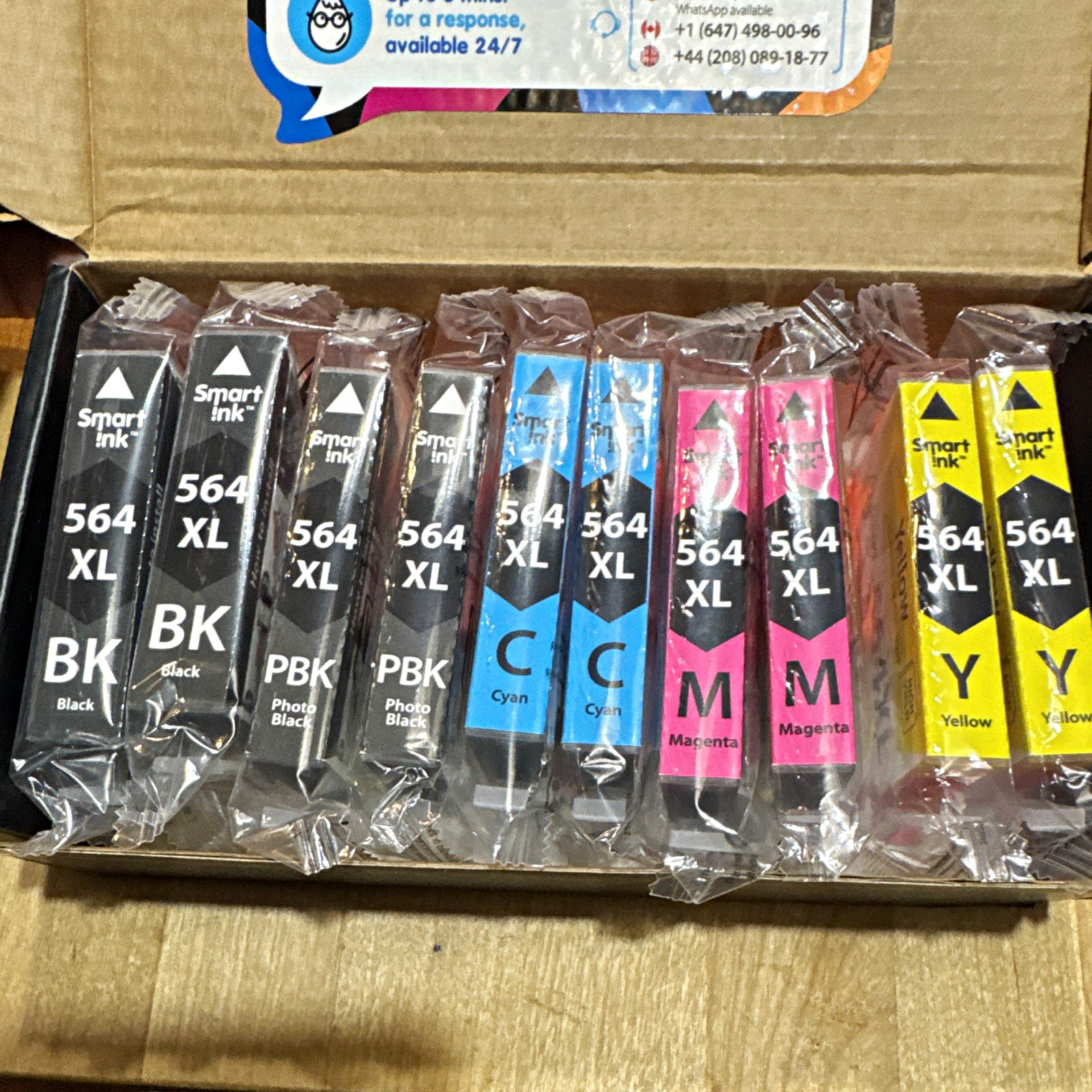 Smart Ink 564XL Compatible for HP Inkjet Cartridges Set BK PBK C M Y