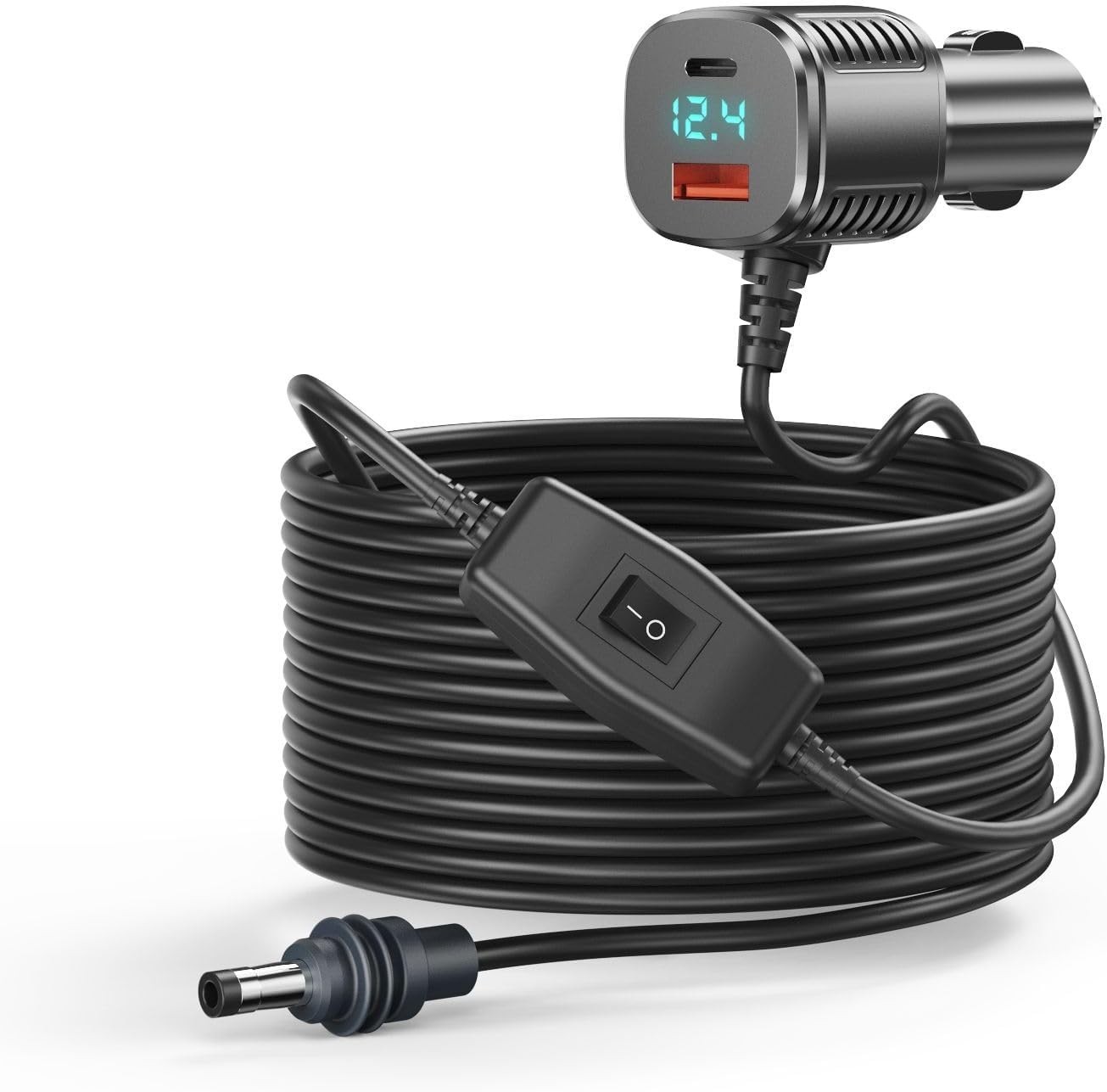 Starlink Mini 3-in-1 Car Charger Power Cable 10FT 12V-48V DC | Cigarette Lighter