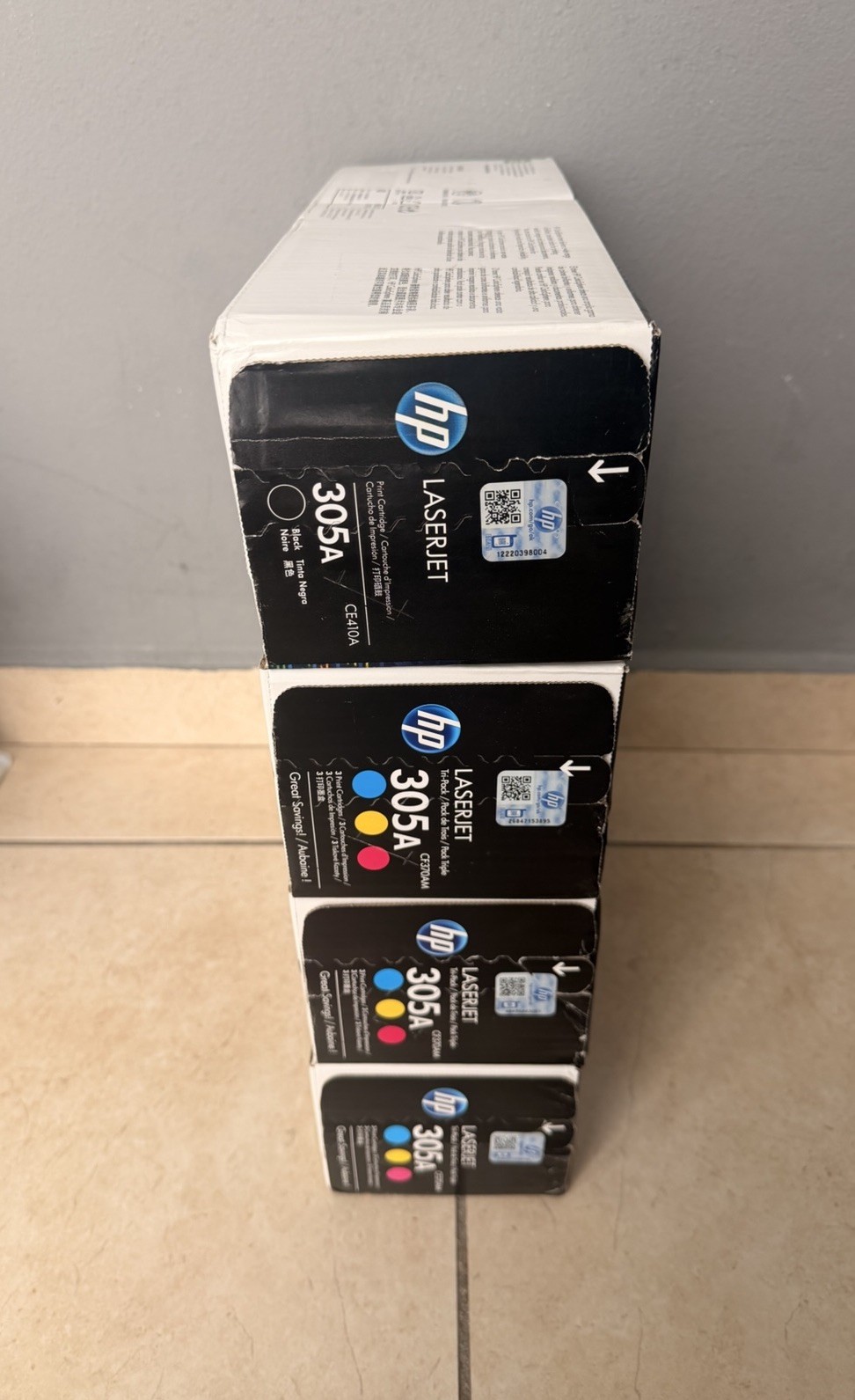 HP Genuine 305A Toner Set 4 CE410A-CE413A BK/C/Y/M for LaserJet Pro