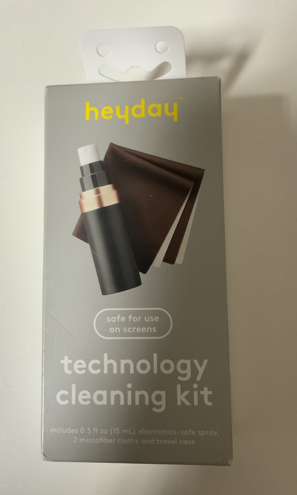 🧷 Heyday Technology Cleaning Kit - 15ml spray + 2 cloths + travel case 🆕