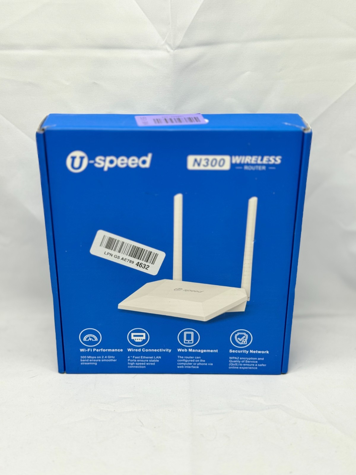 U-Speed N300 WiFi Router 300Mpbs 2.4G Wireless Internet Router for Home Coverage