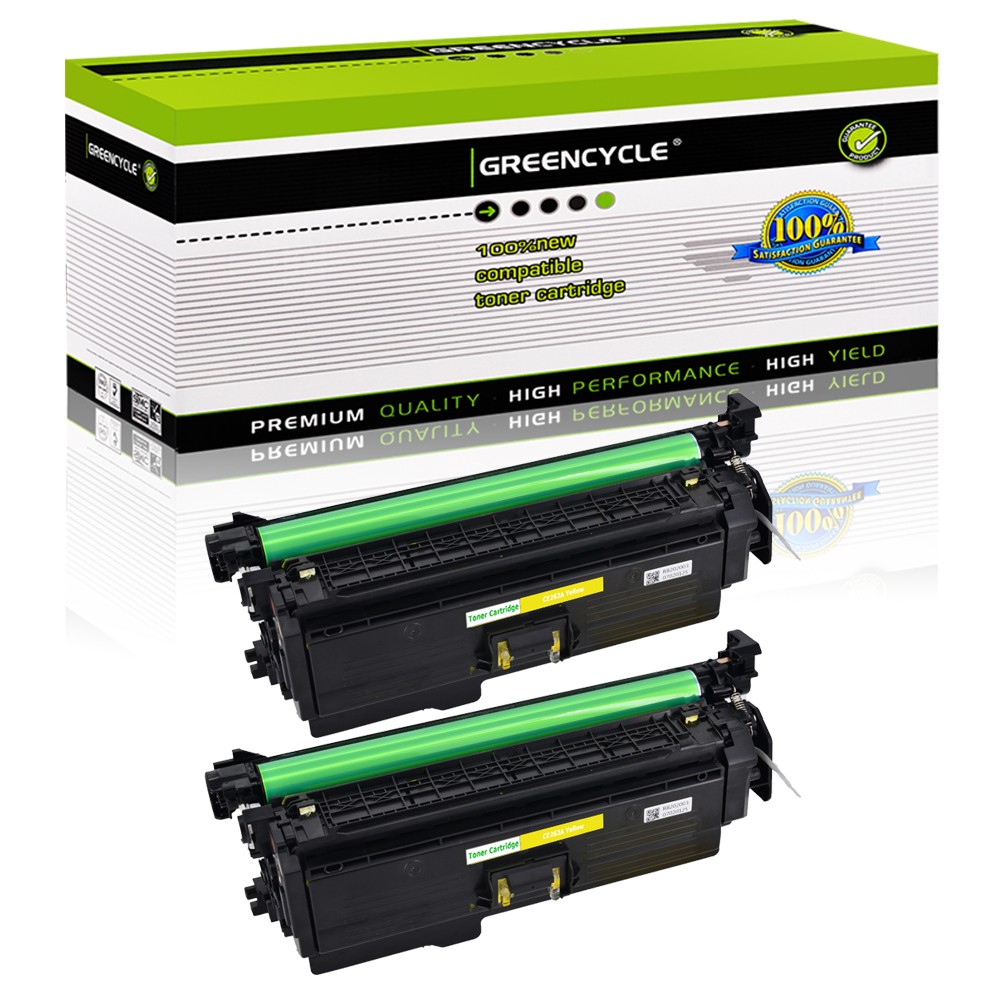 2PK CE262A Yellow Toner for HP Color LaserJet Enterprise CP4025 CP4025n CP4025dn