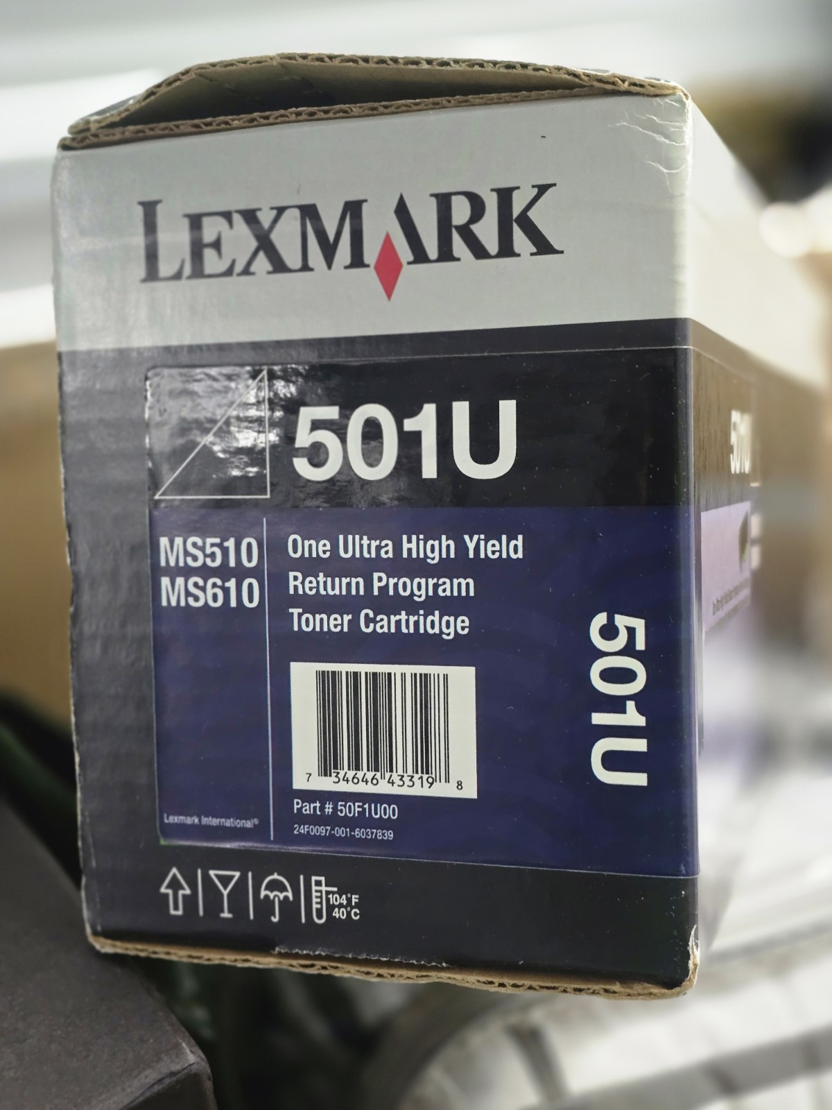 Lexmark 501U (50F1U00) Black Toner Cartridge ( Read Description )