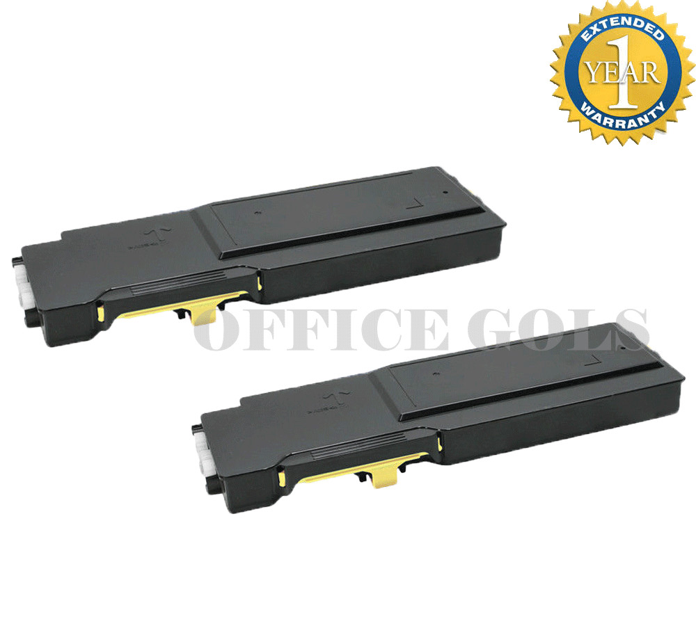 2X YELLOW Toners for DELL 331-8422, 331-8426, 331-84230, F8N91, MD8G4, C3760DN