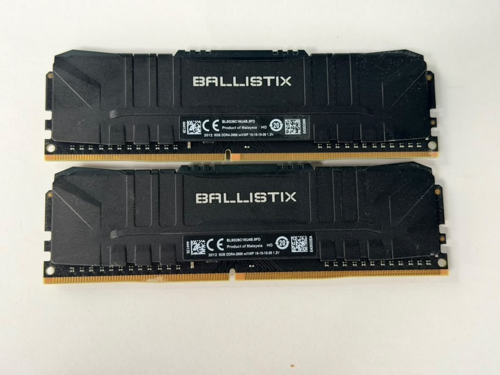 Crucial Ballistix 16GB (2x8GB) DDR4 2666MHz CL16 Desktop RAM Black BL8G26C16U4B
