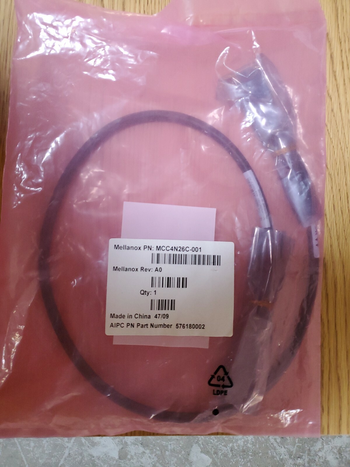 [ N ] Mellanox MCC4N26C-001  4x QSFP To Micro Gigacn Latch (cx4) 26 Awg 1M