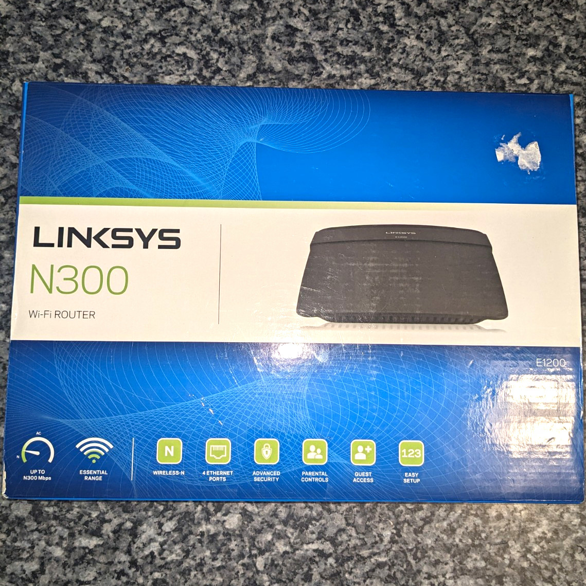 Linksys N300 E1200 Wireless-N Router 300 Mbps 4-Port Ethernet Guest Access