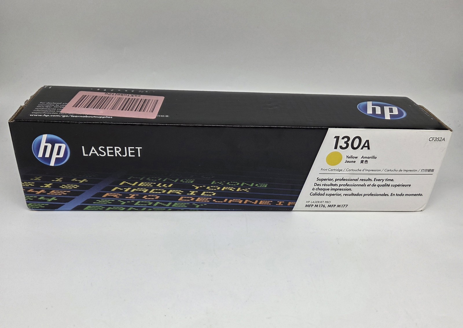 NIB HP 130A Yellow Laserjet Toner Cartridge • CF352A • New, Sealed