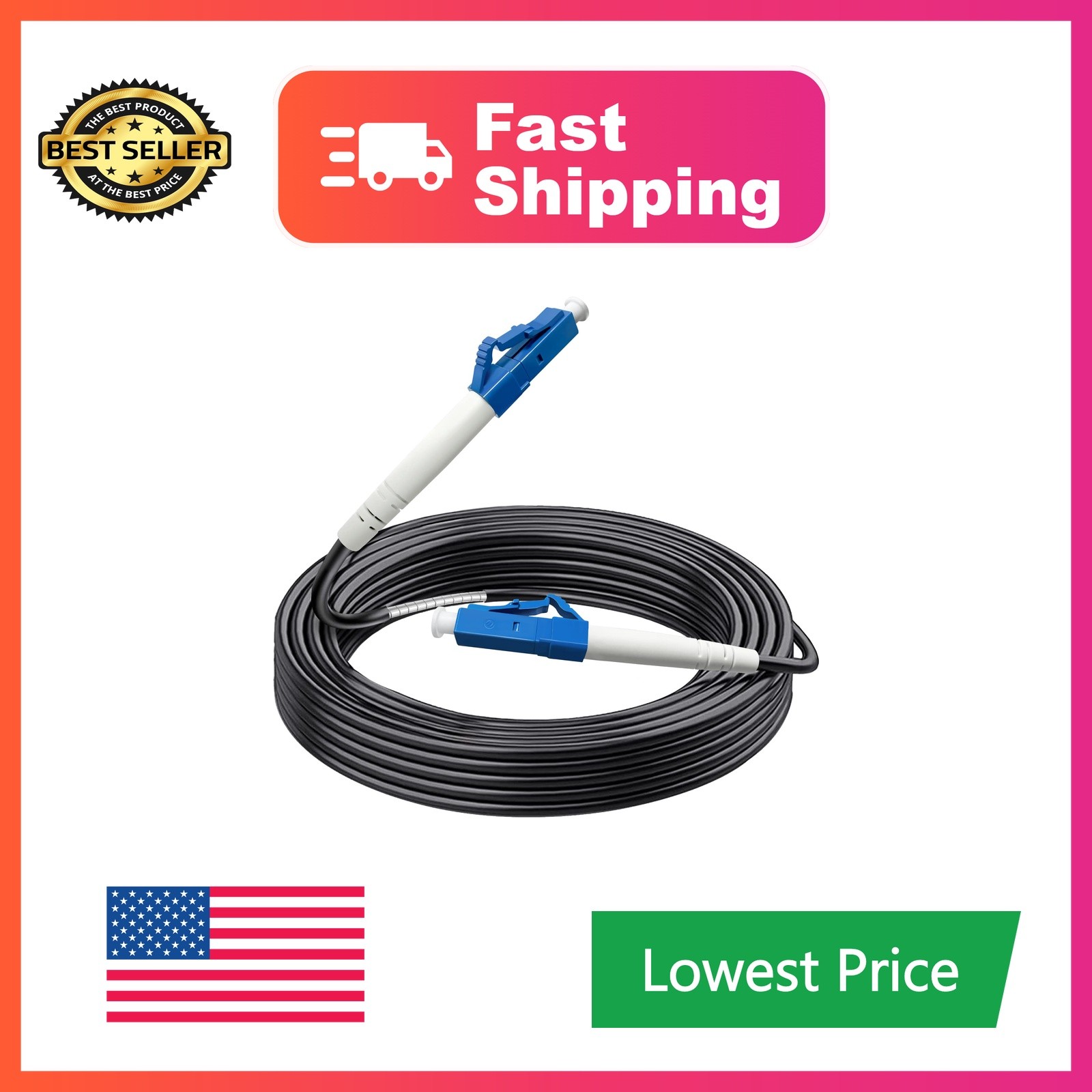 Bangun 30m Outdoor Armored LC Fiber Patch Cable
