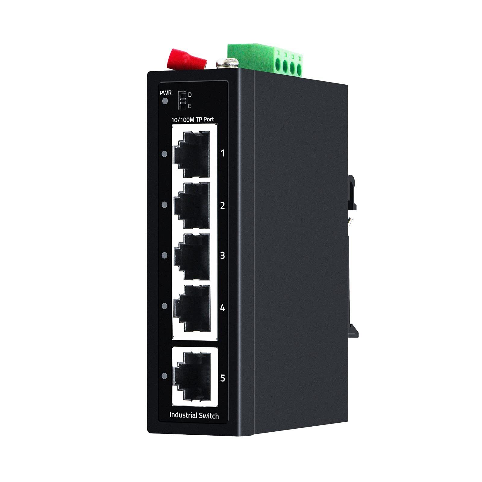 【Upgrade】 SODOLA 5 Port Industrial DIN-Rail Ethernet Switch,4 Ports and 1 Upl...